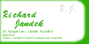 richard jandek business card