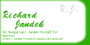 richard jandek business card